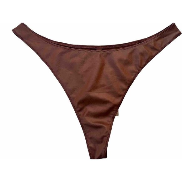 SKIMS Kim K Women's Wet Jersey Dipped Thong 2X Copper PN-HWB-0565 NWT - Picture 4 of 7